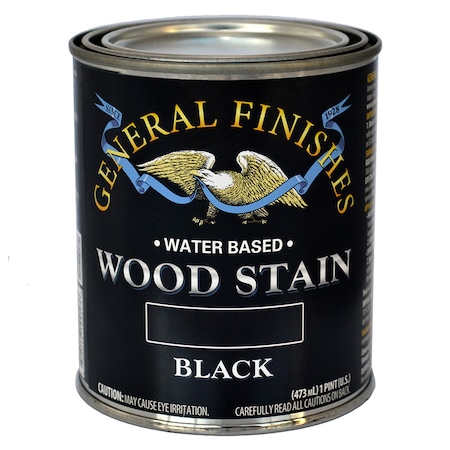 General Finishes 1 Pt Black Wood Stain Water-Based Penetrating Stain WBPT